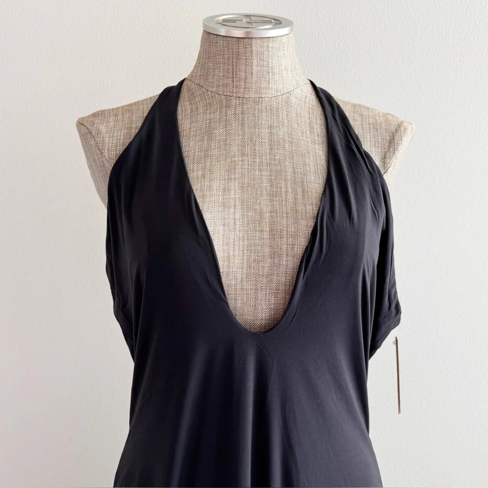 SKIMS Fits Everybody Plunging Neckline Halter Dress - Picture 6 of 12